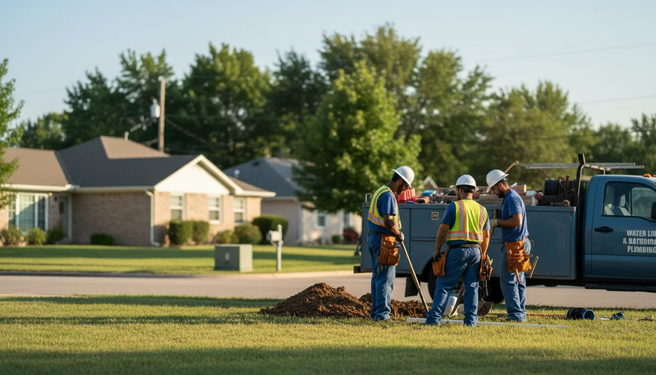 Residential water line and bathroom plumbing service in Sullivan, MO